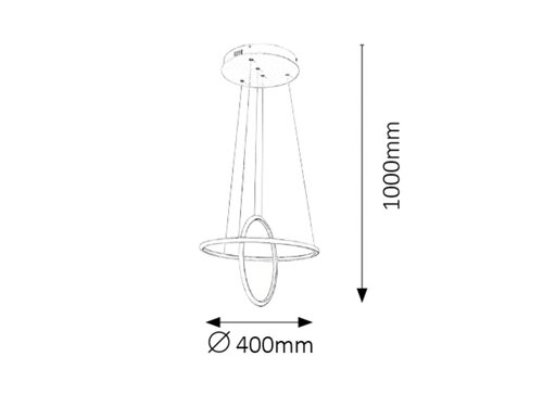 Lustra suspendata LED Donatella, alb, 37W, 2300lm, 4000K, IP20, Rabalux, 2544