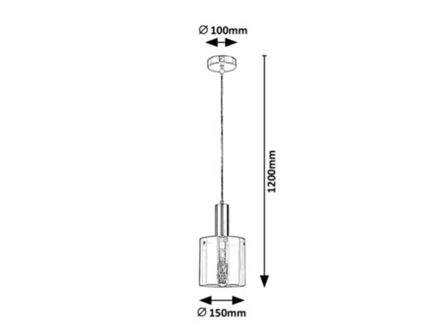 Lustra suspendata Donati, crom, 1xE27, IP20, Rabalux, 5249