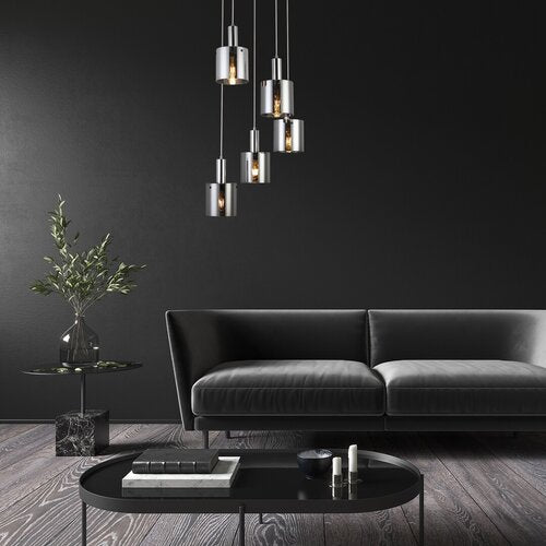 Lustra suspendata Donati, crom, 5xE27, IP20, Rabalux, 5251