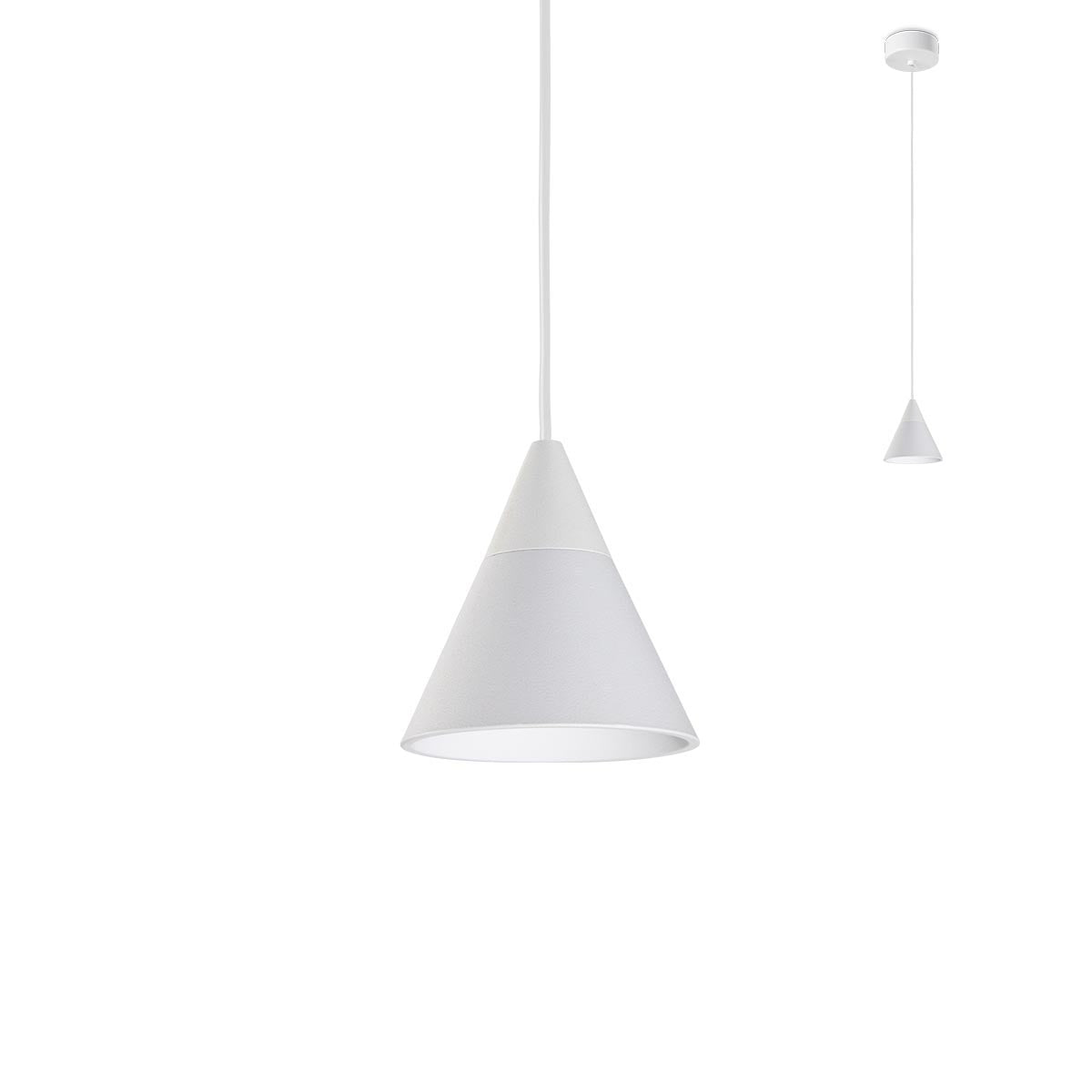 Lustra suspendata LED Eiko, alb mat, 6W, 630lm, 3000K, IP20, Redo, 01-1750