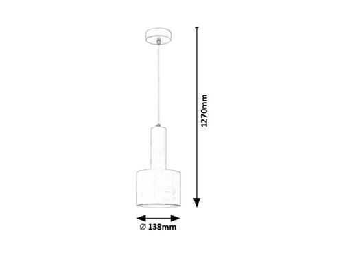 Lustra suspendata Elliot, alb, 1xE14, IP20, Rabalux, 5601