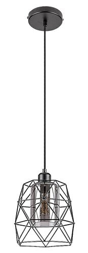Lustra suspendata Emrys, negru mat, 1xE27, IP20, Rabalux, 72111