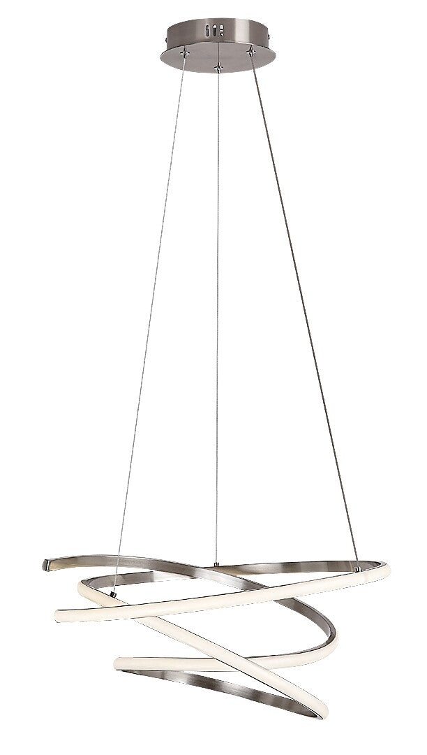 Lustra suspendata LED Esilda, crom satin, 42W, 2200lm, 4000K, D.50cm, IP20, Rabalux, 72020