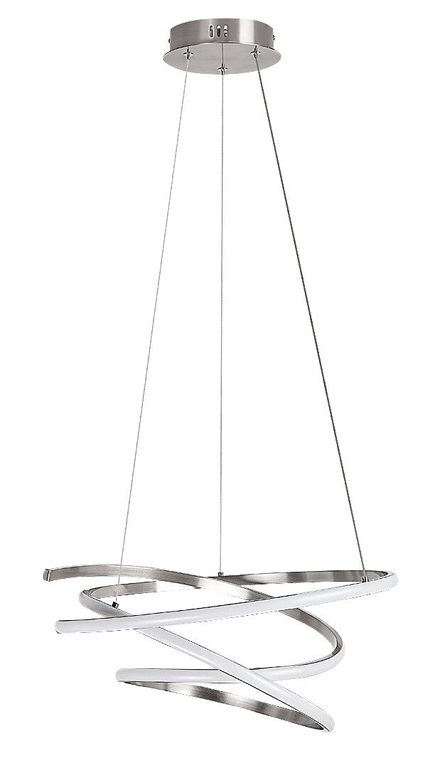 Lustra suspendata LED Esilda, crom satin, 42W, 2200lm, 4000K, D.50cm, IP20, Rabalux, 72020