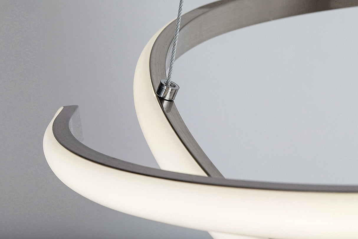 Lustra suspendata LED Esilda, crom satin, 42W, 2200lm, 4000K, D.50cm, IP20, Rabalux, 72020