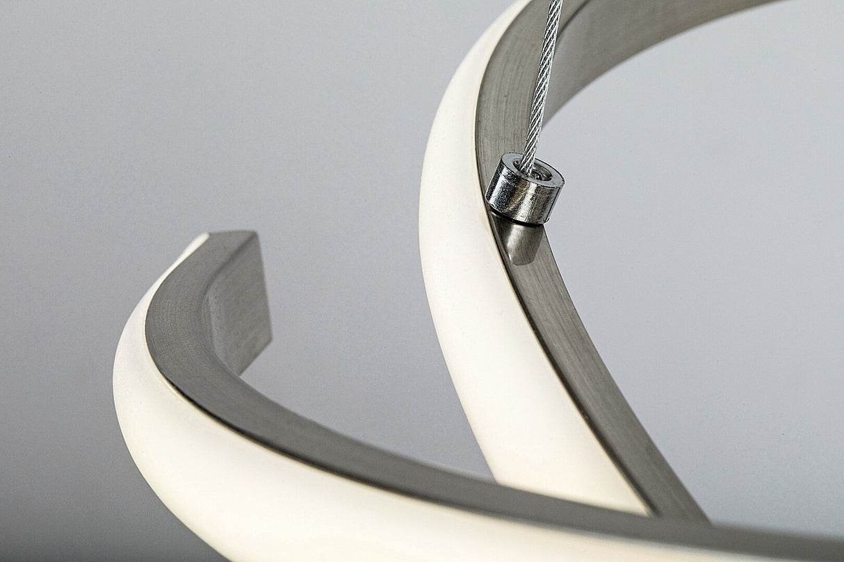 Lustra suspendata LED Esilda, crom satin, 42W, 2200lm, 4000K, D.50cm, IP20, Rabalux, 72020