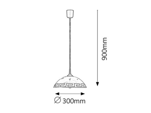 Lustra suspendata Etrusco, bronz, 1xE27, IP20, Rabalux, 7652