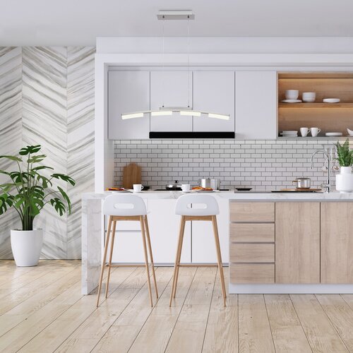 Lustra suspendata LED Eucalyptus, crom satin, 20W, 1650lm, 3000K, IP20, Rabalux, 2957