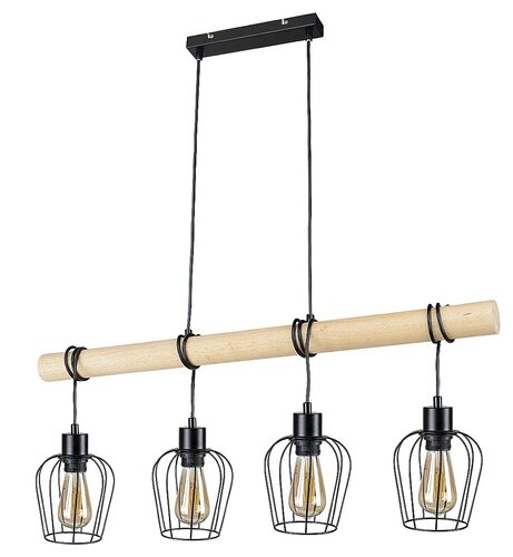 Lustra suspendata Fabian, negru mat, 4xE27, IP20, Rabalux, 5247