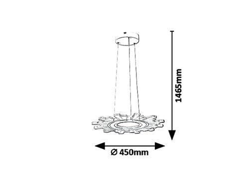 Lustra suspendata LED Felicity, alb, 30W, 2560lm, 4000K, IP20, Rabalux, 6210
