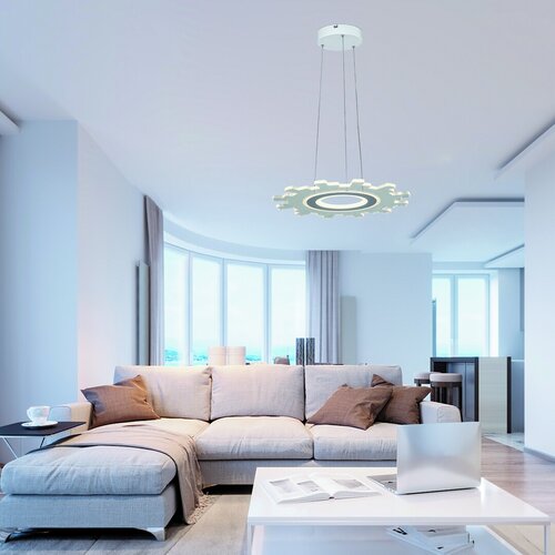 Lustra suspendata LED Felicity, alb, 30W, 2560lm, 4000K, IP20, Rabalux, 6210