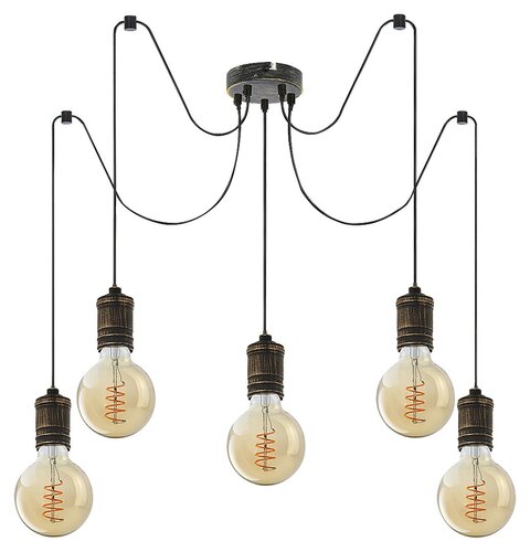 Lustra suspendata Fidel, auriu antic, 5xE27, IP20, Rabalux, 3218