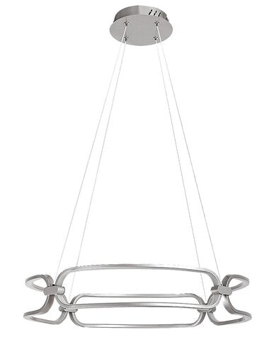 Lustra suspendata LED Fringilla, crom satin, 67W, 3750lm, 4000K, IP20, Rabalux, 72010