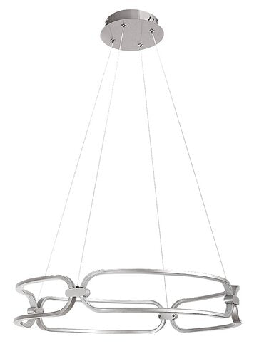 Lustra suspendata LED Fringilla, crom satin, 67W, 3750lm, 4000K, IP20, Rabalux, 72010