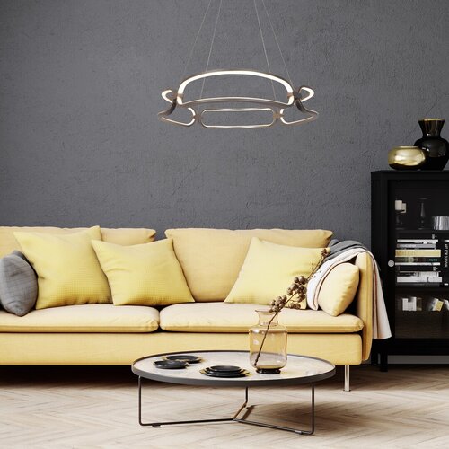 Lustra suspendata LED Fringilla, crom satin, 67W, 3750lm, 4000K, IP20, Rabalux, 72010