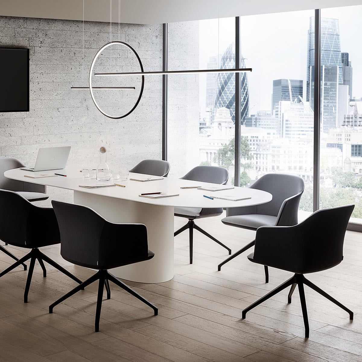 Lustra LED Giotto, negru, 56W, 6780lm, 4000K, IP20, Redo, 01-1850