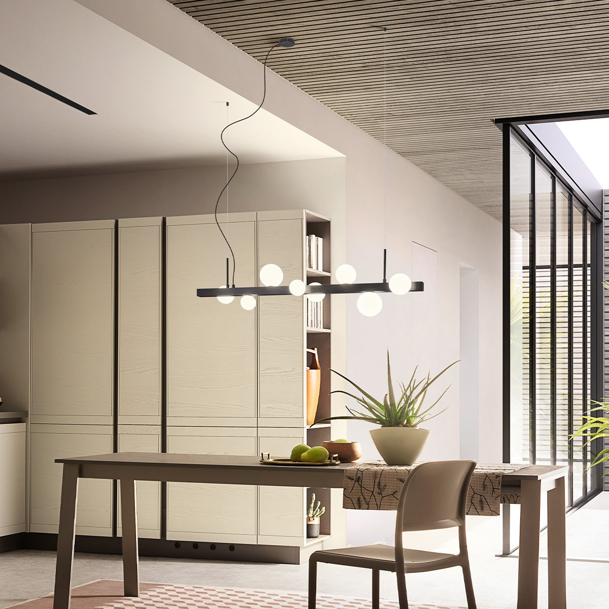 Lustra Goji, negru, 6xG9, IP20, Redo, 01-2375