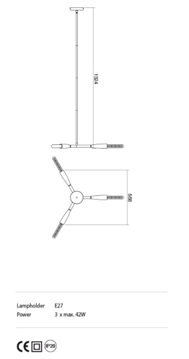 Lustra HAVANA, 3xE27, INCANTI IHV P3 06 04