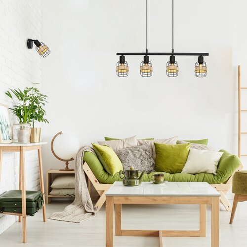 Lustra suspendata Indiana, negru, 4xE14, IP20, Rabalux, 5284