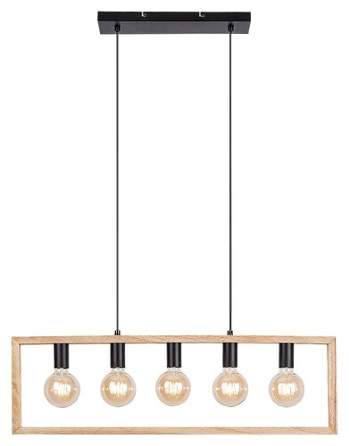 Lustra suspendata Indigo, negru, 5xE27, IP20, Rabalux, 2294