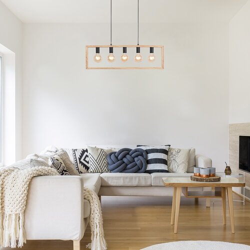 Lustra suspendata Indigo, negru, 5xE27, IP20, Rabalux, 2294