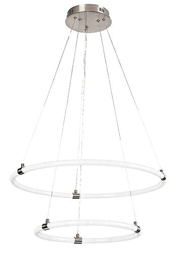 Lustra suspendata LED Irelia, crom satin, 55W, 4700lm, 3000K/4000K/6000K, IP20, Rabalux, 72009