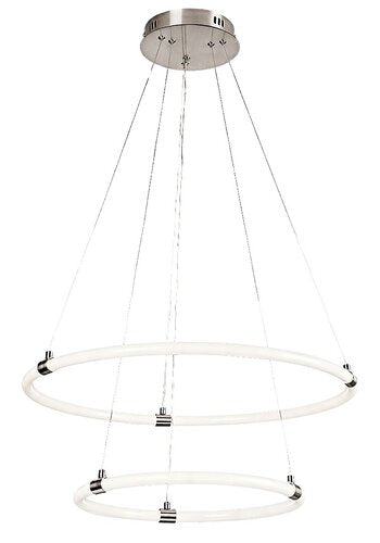 Lustra suspendata LED Irelia, crom satin, 55W, 4700lm, 3000K/4000K/6000K, IP20, Rabalux, 72009