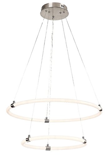 Lustra suspendata LED Irelia, crom satin, 55W, 4700lm, 3000K/4000K/6000K, IP20, Rabalux, 72009
