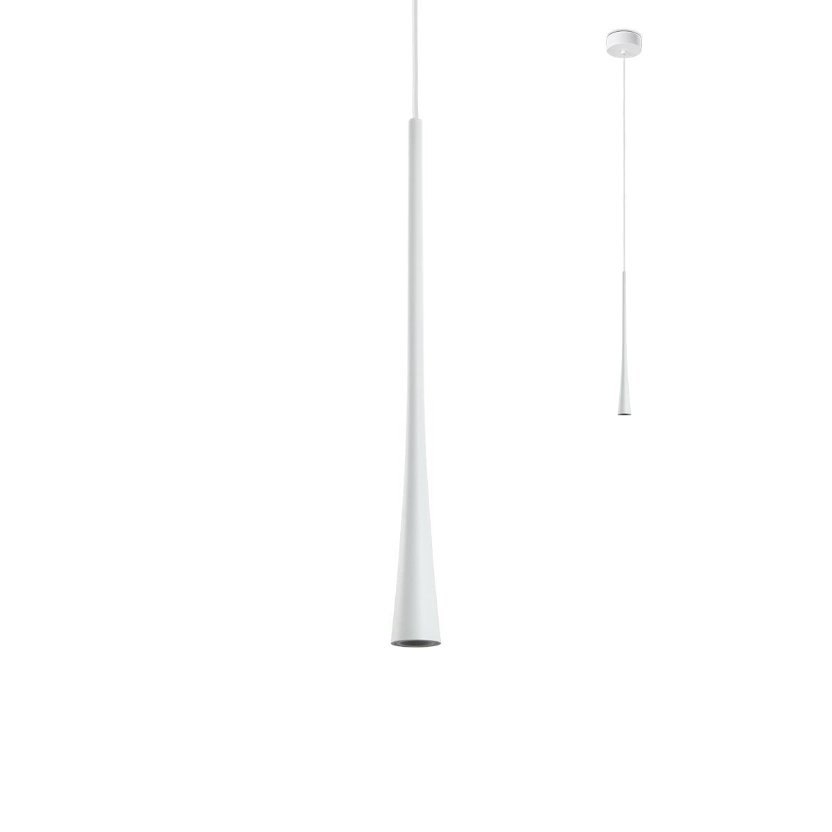 Lustra suspendata LED Ito, alb mat, 6W, 630lm, 3000K, IP20, Redo, 01-1753