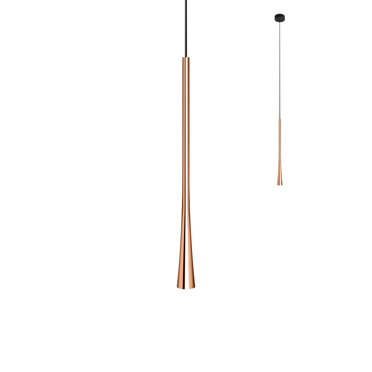 Lustra suspendata LED Ito, auriu roz, 6W, 630lm, 3000K, IP20, Redo, 01-2352