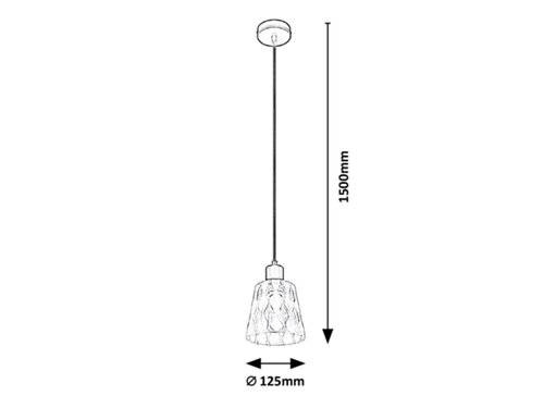 Lustra suspendata Jarina, negru, 1xE27, IP20, Rabalux, 5332