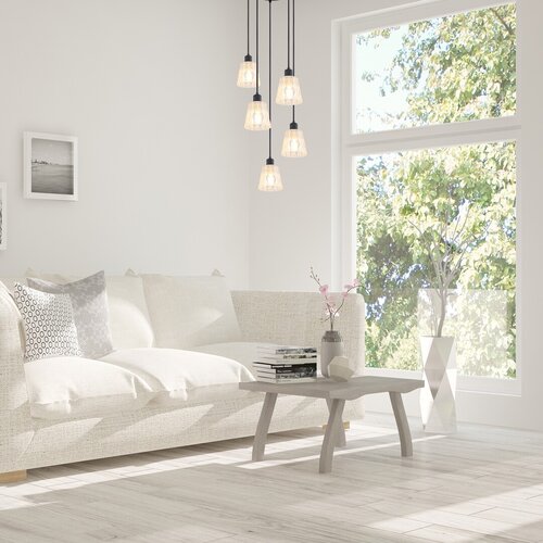 Lustra suspendata Jarina, negru, 5xE27, IP20, Rabalux, 5334