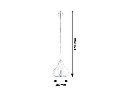 Lustra suspendata Jezabel, crom, 1xE27, IP20, Rabalux, 7976