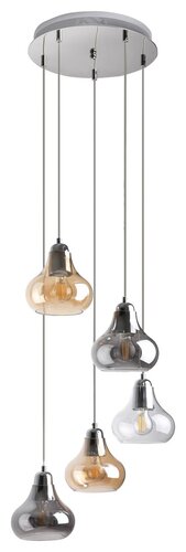 Lustra suspendata Jezabel, crom, 5xE27, IP20, Rabalux, 7978