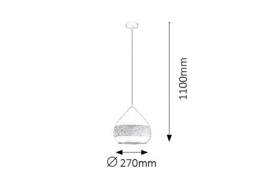Lustra suspendata Kaia, alb, 1xE27, IP20, Rabalux, 2279