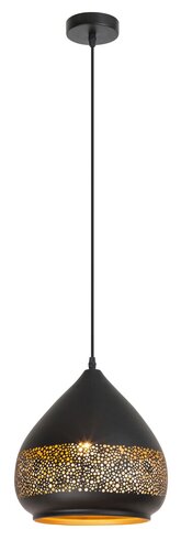 Lustra suspendata Kaia, negru, 1xE27, IP20, Rabalux, 2278