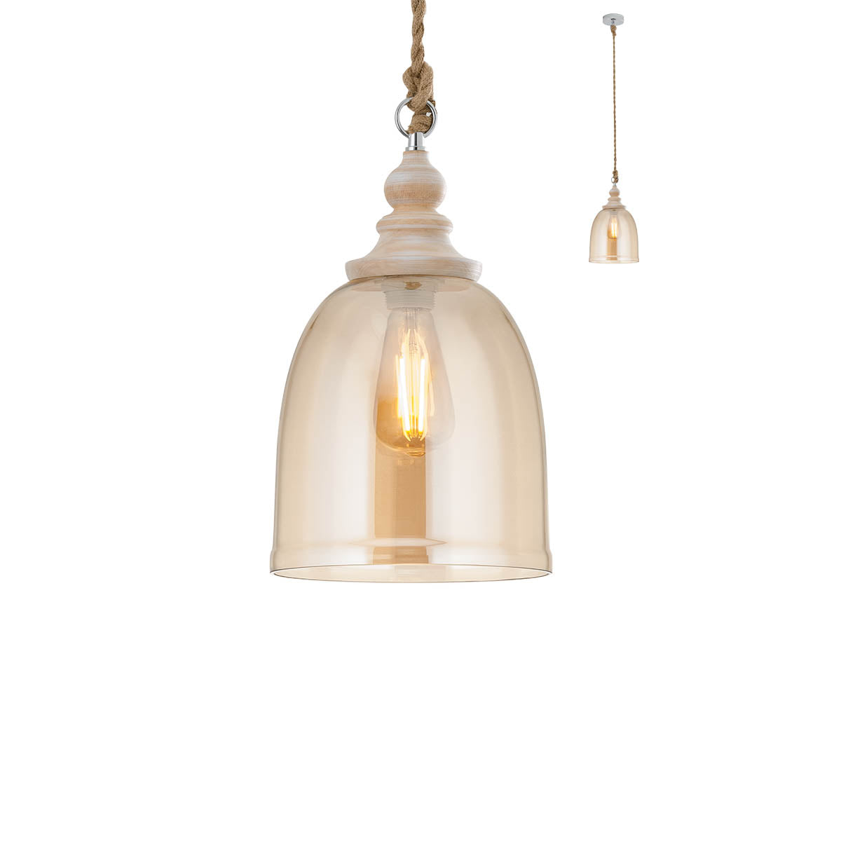 Lustra suspendata Kashi, champagne, 1XE27, IP20, Redo, 01-2116
