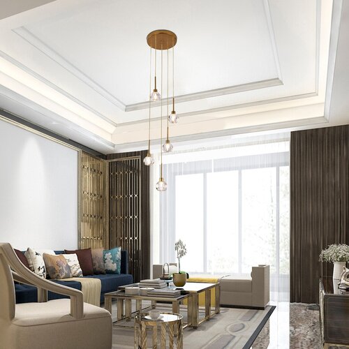 Lustra suspendata Kassia, auriu, 5xG9, IP20, Rabalux, 5396