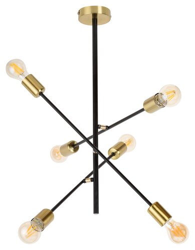 Lustra suspendata Lanny, negru, 6xE27, IP20, Rabalux, 2104