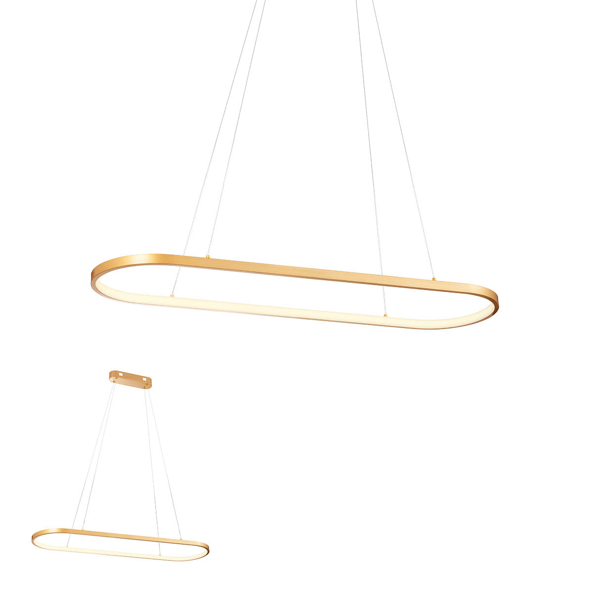 Lustra LED Lap, bronz, 32W, 4339lm, 3000K, IP20, Redo, 01-2524