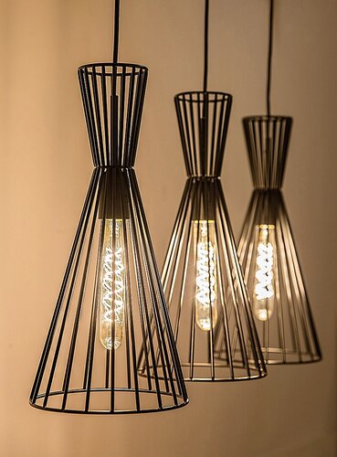 Lustra suspendata Leandros, negru mat, 3xE27, IP20, Rabalux, 72006