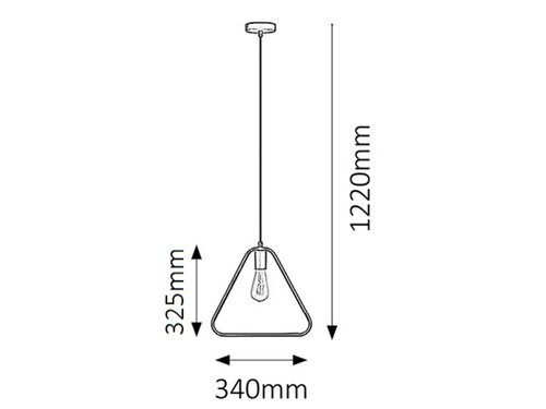 Lustra suspendata Levi, negru, 1xE27, IP20, Rabalux, 2569