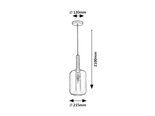 Lustra suspendata Lissandra, negru mat, 1xE27, IP20, Rabalux, 72101
