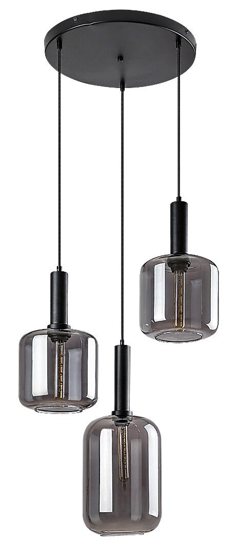 Lustra suspendata Lissandra, negru mat, 3xE27, IP20, Rabalux, 72103