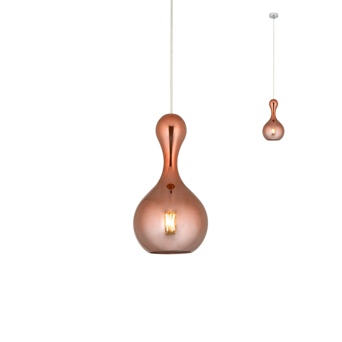 Lustra suspendata Lob, cuprata, 1XE27, IP20, Redo, 01-2257