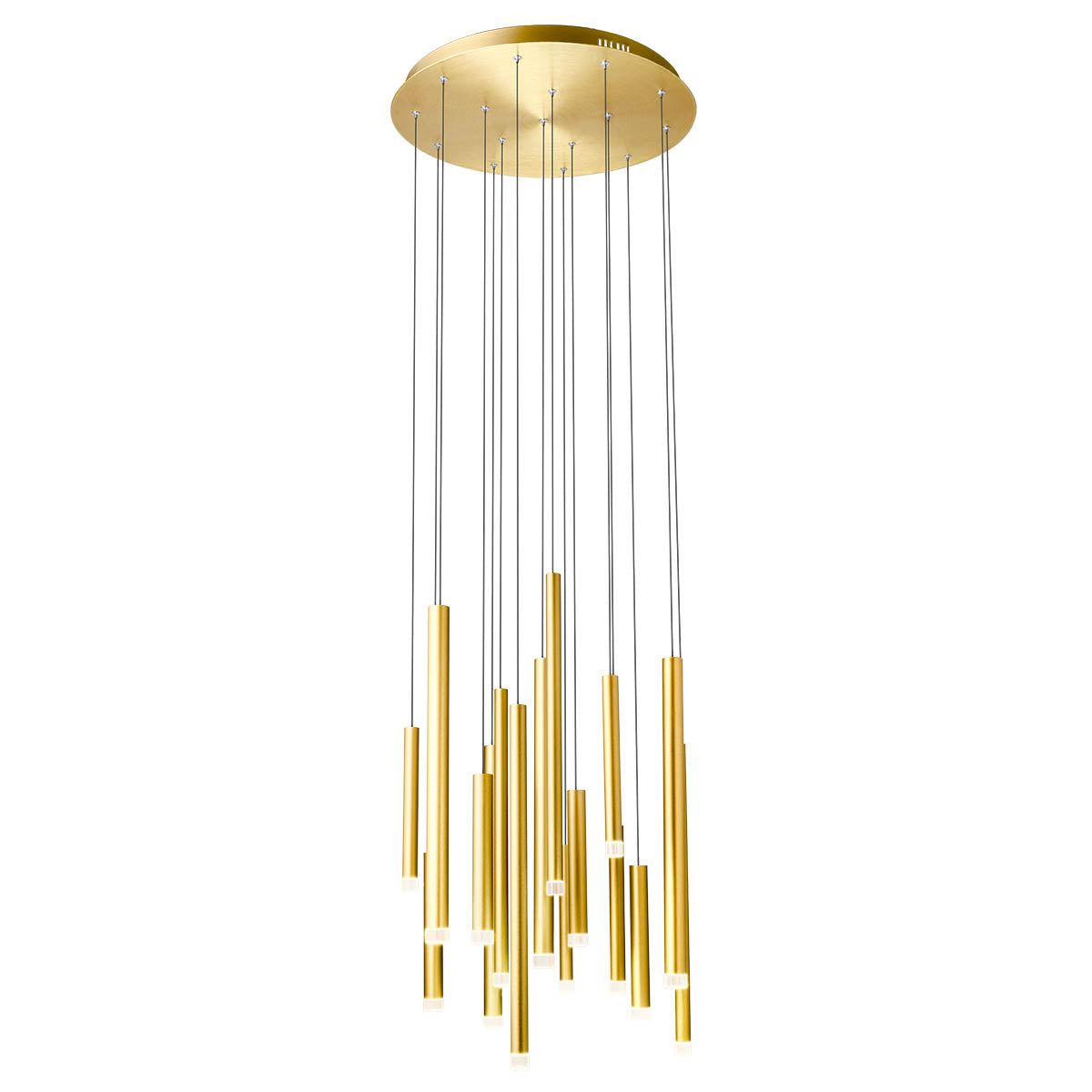 Lustra LED Madison, auriu mat, 64W, 7718lm, 3000K, IP20, Redo, 01-2058