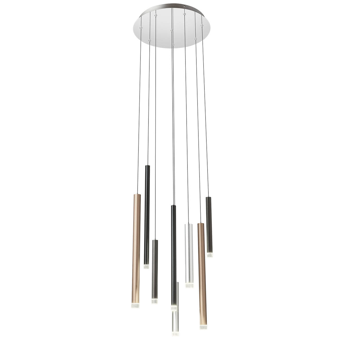 Lustra LED Madison, crom+cupru mat+negru, 32W, 3639lm, 3000K, IP20, Redo, 01-2053