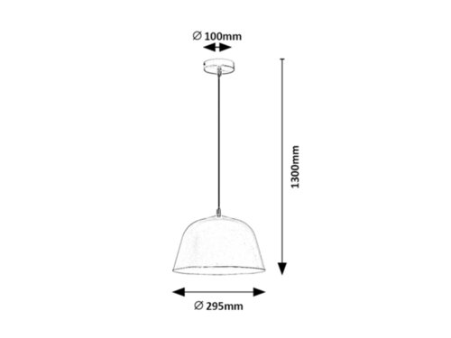 Lustra suspendata Malia, gri, 1xE27, IP20, Rabalux, 3095
