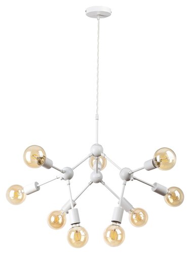Lustra suspendata Malik, alb, 9xE27, D.72cm, IP20, Rabalux, 55990