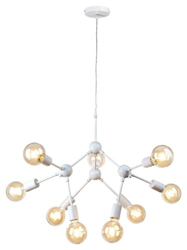 Lustra suspendata Malik, alb, 9xE27, D.72cm, IP20, Rabalux, 55990